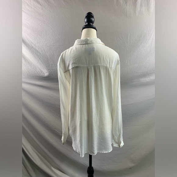 Off White Blouse With Rhinestone Collar - Picture 4 of 6